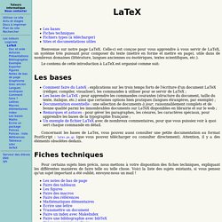 Tuteurs informatique: LaTeX