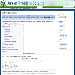 LaTeX:Commands