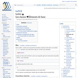 LaTeX/Éléments de base