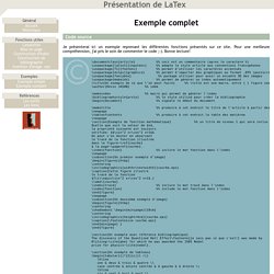 LaTeX - Exemple complet