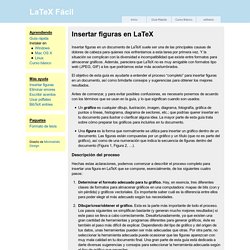 LaTeX Fácil: Insertar figuras en LaTeX
