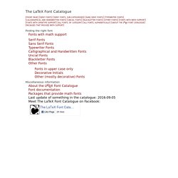 The LaTeX Font Catalogue