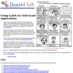 LaTeX for NIH Grant Applications