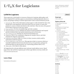 LaTeX for Logicians