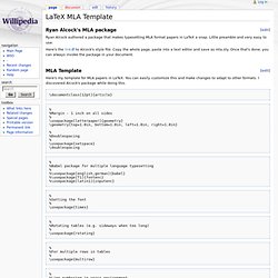 LaTeX MLA Template - Willipedia