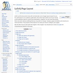 LaTeX/Page Layout