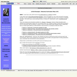 LaTeX Resume/CV Template/Example