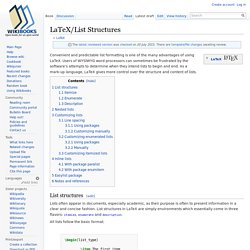 LaTeX/List Structures