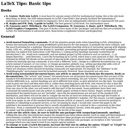 LaTeX Tips: Basics