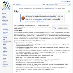 LaTeX - Wikibooks, collection of open-content textbooks