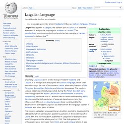 Latgalian language