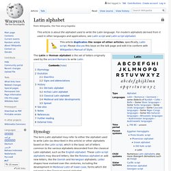 Latin alphabet