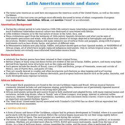 Latin American music and dance