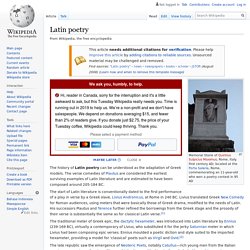 Latin poetry
