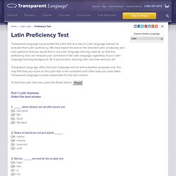 Latin Proficiency Test