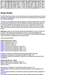 Latine Discere–Study Guide