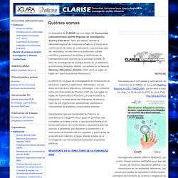 CLARISE: Comunidad Latinoamericana Abierta Regional de Investigación Social y Educativa