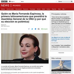 Quién es María Fernanda Espinosa, la primera latinoamericana que presidirá la Asamblea General de la ONU (y por qué su elección es polémica) - BBC News Mundo