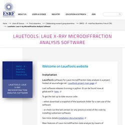 LaueTools: Laue X-ray Microdiffraction Analysis Software