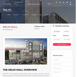Delhi Mall- New Launch Commercial Property Near Karol Bagh in Delhi