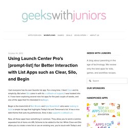 Using Launch Center Pro's [prompt-list] for Better Interaction with List Apps...