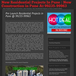 » Pre Launch Residential Projects in Pune