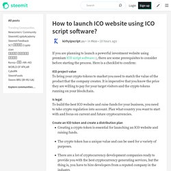 How to launch ICO website using ICO script software?