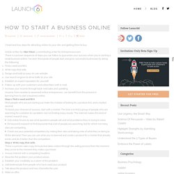 How to Start a Business Online