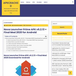 Nova Launcher Prime APK v6.2.13 + Final Mod 2020 for Android