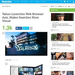 Yahoo Launches Web Browser Axis, Makes Searches More Visual