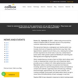 Callbox Launches Pipeline CRM 3.0 - Callboxinc.com - B2B Lead Generation Company
