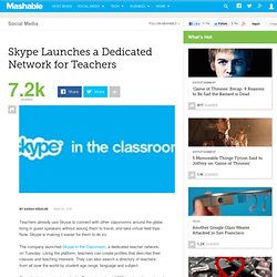 Skype Launches a Dedicated Network for Teachers