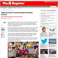 Apple launches three-pronged education assault