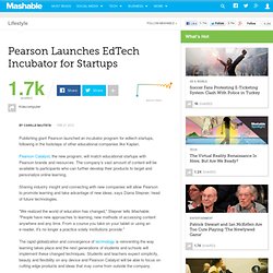 Pearson Launches EdTech Incubator for Startups