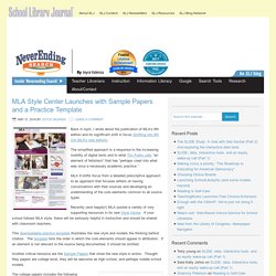 MLA Style Center Launches with Sample Papers and a Practice Template - NeverEndingSearch