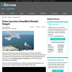 Festo Launches SmartBird Robotic Seagull