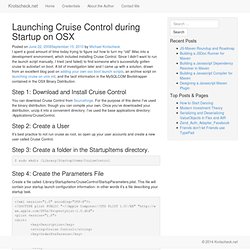 Launching Cruise Control during Startup on OSX