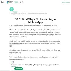 10 Steps To Launching A Mobile App — Startup Study Group