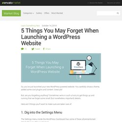 5 Things You May Forget When Launching a WordPress Website