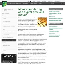 Money laundering and digital precious metals