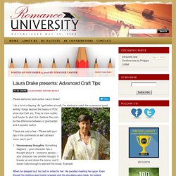 Laura Drake presents: Advanced Craft Tips