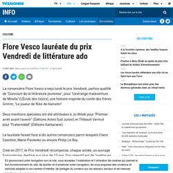 Flore Vesco lauréate du prix Vendredi de littérature ado