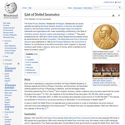 List of Nobel laureates