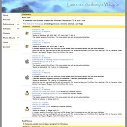 Laurence Anthony's Software