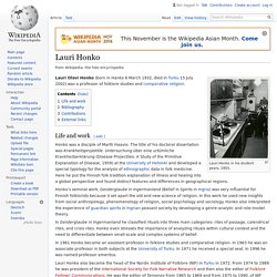 Lauri Honko - Wikipedia