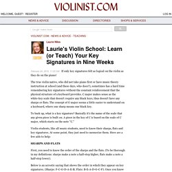 Laurie's Violin School: Learn (or Teach) Your Key Signatures in Nine Weeks