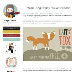 Introducing Happy Fox, a free font!