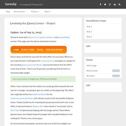 Lavalamp for jQuery Lovers - Project
