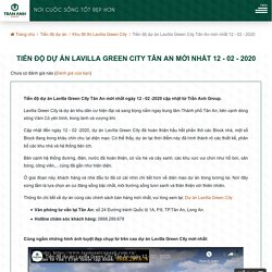 Tiến độ Lavilla Green City ngày 12/02/2020 cập nhật từ Trần Anh Group