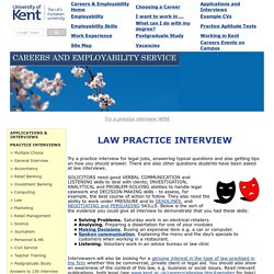 Law Practice Interview
